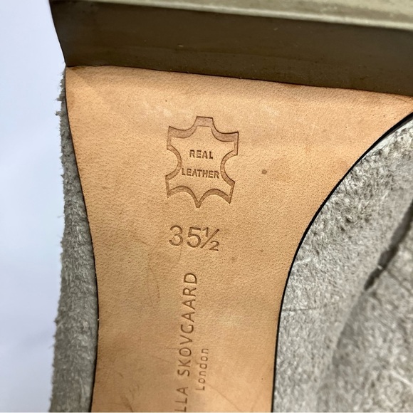 Camilla Scovgaard tan suede leather platform stiletto Heels size 35.5 - Picture 8 of 8